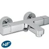 Robinet De Baignoire|Essebagno Mitigeur bain-douche thermostatique chromé Voluto