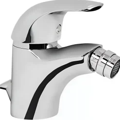 Robinet De Bidet|Sanindusa Mitigeur bidet bec orientable Alfa chrome livré avec fixation 2 flexibles 1 vidage