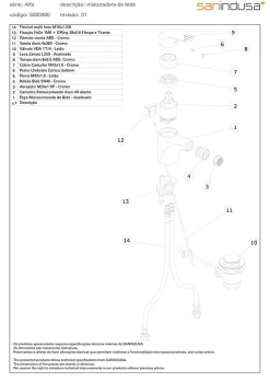Robinet De Bidet|Sanindusa Mitigeur bidet bec orientable Alfa chrome livré avec fixation 2 flexibles