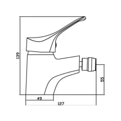 Essebagno Mitigeur bidet chrome Target
