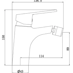 Essebagno Mitigeur bidet chrome Full