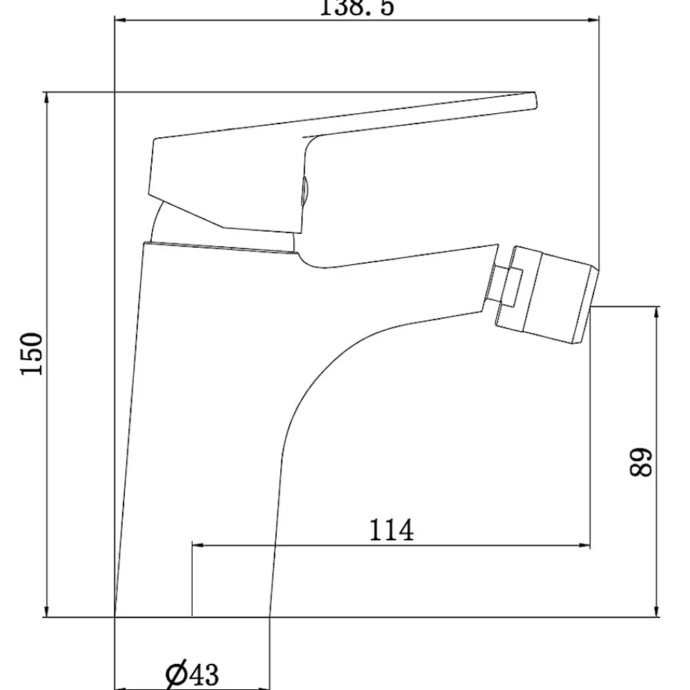 Essebagno Mitigeur bidet chrome Full