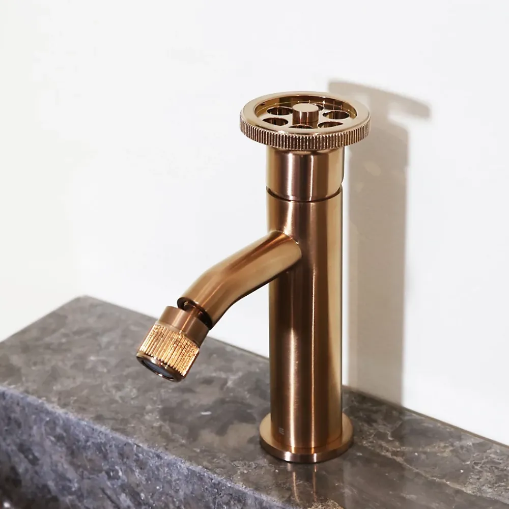 Essebagno Mitigeur bidet cuivre brossé Indus