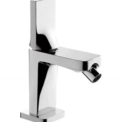 Robinet De Bidet|Sanindusa Mitigeur bidet design plat épuré contemporain Alfa Line 42 chromé livré avec 2 flexibles