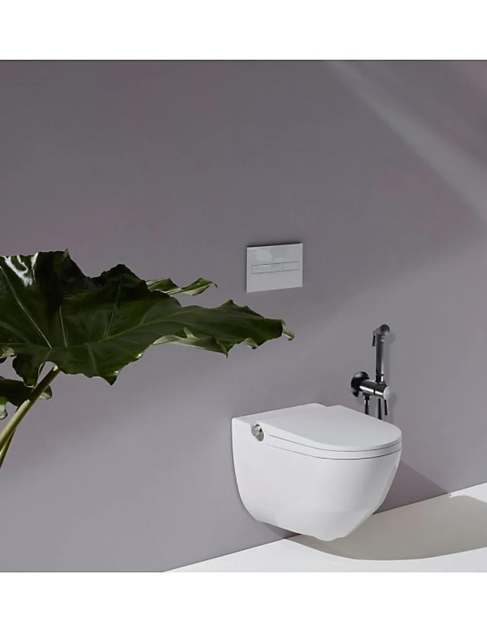 Rav Mitigeur bidet ou WC encastrable SEINA avec douchette en laiton noir mat