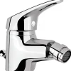 Sanindusa Mitigeur bidet Cetus Basic chromé livré avec 2 flexibles et son vidage à tirette