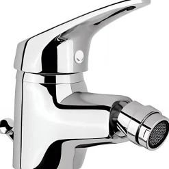 Sanindusa Mitigeur bidet Cetus Basic chromé livré avec 2 flexibles et son vidage à tirette