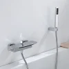 Robinet De Baignoire|Homelody Mitigeur de Baignoire Cascade Robinet de Douche Mural avec Douchette à Mains Laiton Set de douche en Laiton Chromé