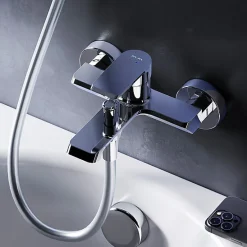 Am.Pm Europe Mitigeur de baignoire mécanique Robinet de baignoire, mitigeur salle de bain, Chromé, FNA10000 Flash AM.PM