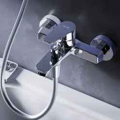 Am.Pm Europe Mitigeur de baignoire mécanique Robinet de baignoire, mitigeur salle de bain, Chromé, FTA10000 Hit AM.PM