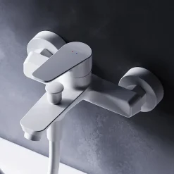 Robinet De Baignoire|Am.Pm Europe Mitigeur de baignoire mécanique Robinet de baignoire, mitigeur salle de bain, Blanc FTA10033 Hit AM.PM