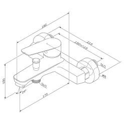 Robinet De Baignoire|Am.Pm Europe Mitigeur de baignoire mécanique Robinet de baignoire, mitigeur salle de bain, Blanc FTA10033 Hit AM.PM