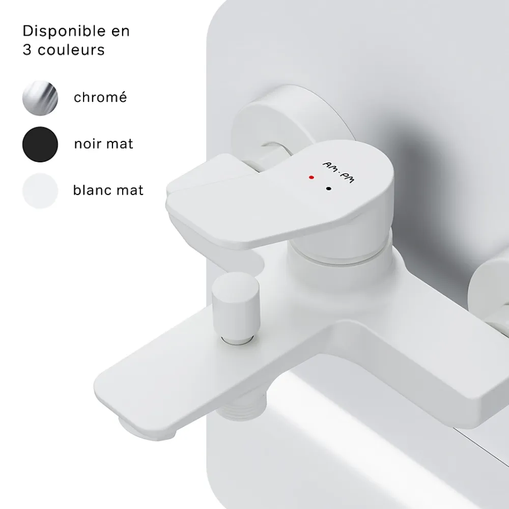 Am.Pm Europe Mitigeur de baignoire mécanique Robinet de baignoire, mitigeur salle de bain Blanc taille M, FXA10033 X-Joy AM.PM