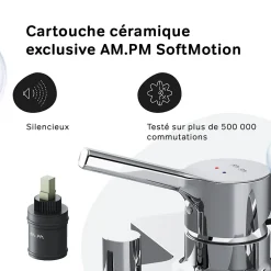 Robinet De Baignoire|Am.Pm Europe Mitigeur de baignoire mécanique Robinet de baignoire, mitigeur salle de bain Chromé, FXB10000 X-Joy S AM.PM