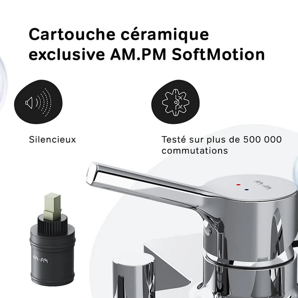 Robinet De Baignoire|Am.Pm Europe Mitigeur de baignoire mécanique Robinet de baignoire, mitigeur salle de bain Chromé, FXB10000 X-Joy S AM.PM