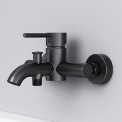 Am.Pm Europe Mitigeur de baignoire mécanique Robinet de baignoire, mitigeur salle de bain, Noir, FPA10022 Spike AM.PM