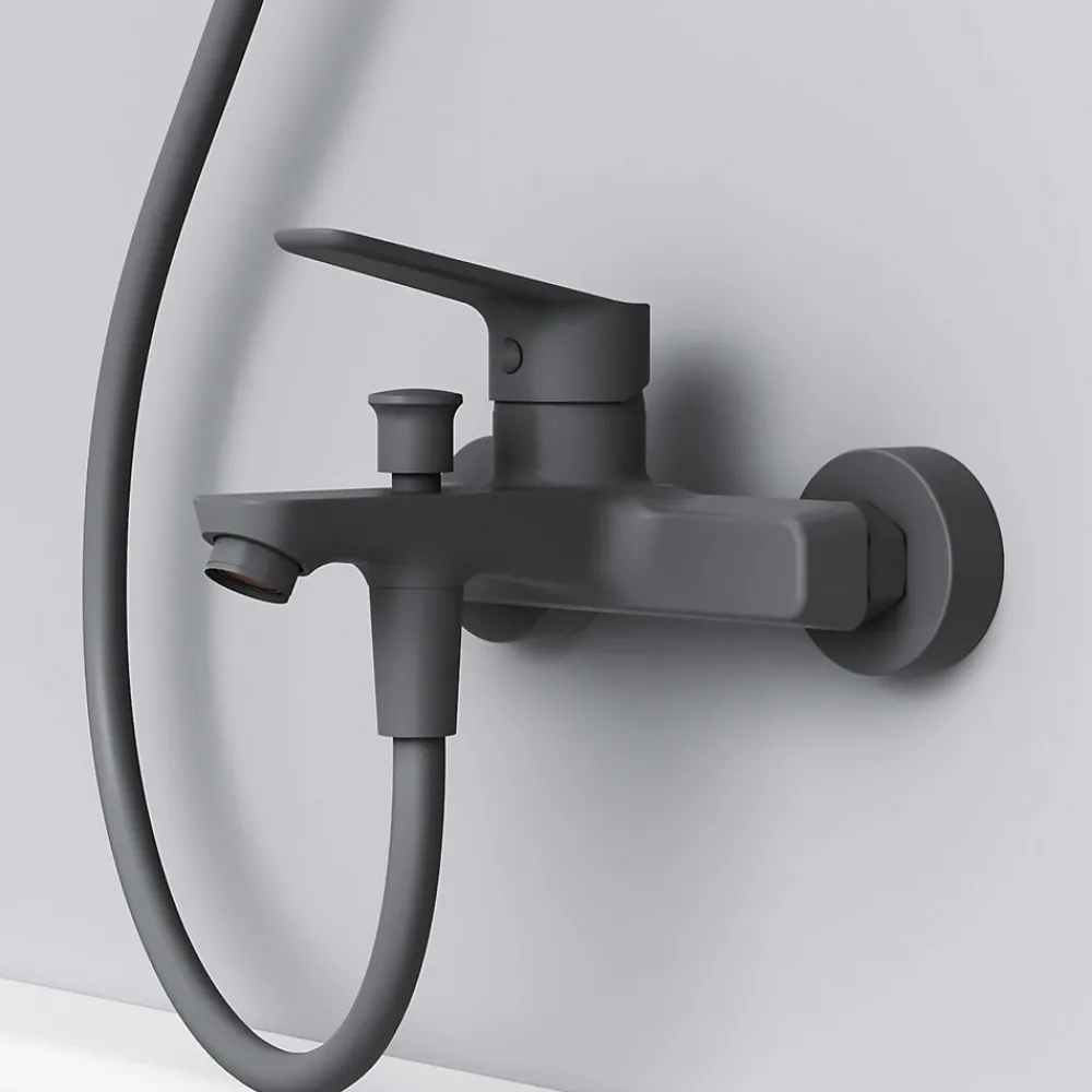 Robinet De Baignoire|Am.Pm Europe Mitigeur de baignoire mécanique Robinet de baignoire, mitigeur salle de bain, Noir, FTA10022 Hit AM.PM