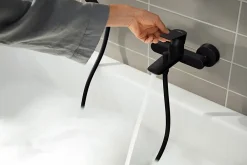 Robinet De Baignoire| Mitigeur de baignoire Rebris E Noir mat