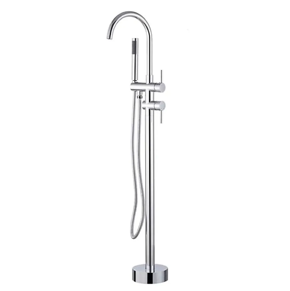 Colonne De Baignoire|Valaz Mitigeur de baignoire sur pied autoportant CALGARY chrome