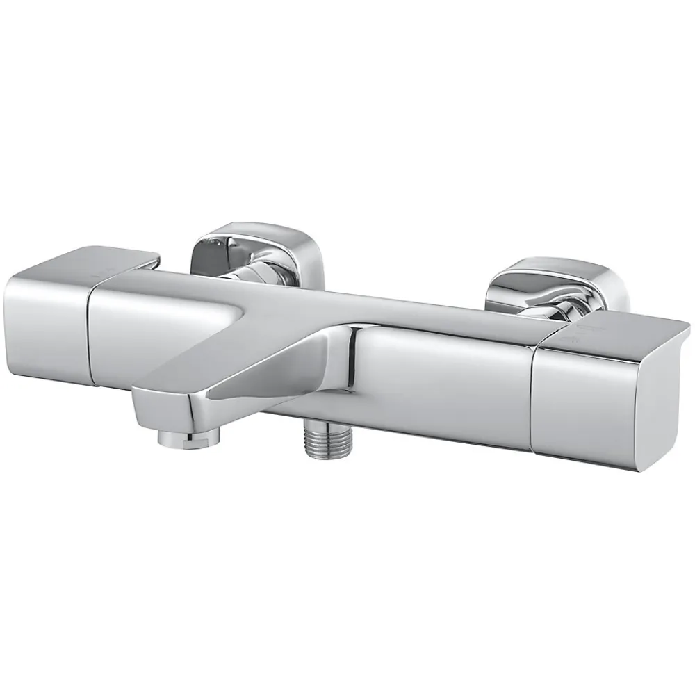 GoodHome Mitigeur de baignoire thermostatique chromé Teesta