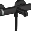 Hansgrohe Mitigeur de baignoire thermostatique noir Ecostat
