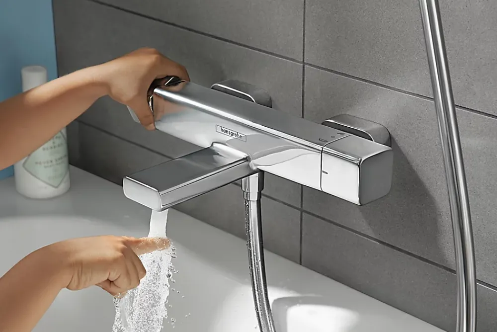 Hansgrohe Mitigeur de baignoire thermostatique chromé Ecostat E