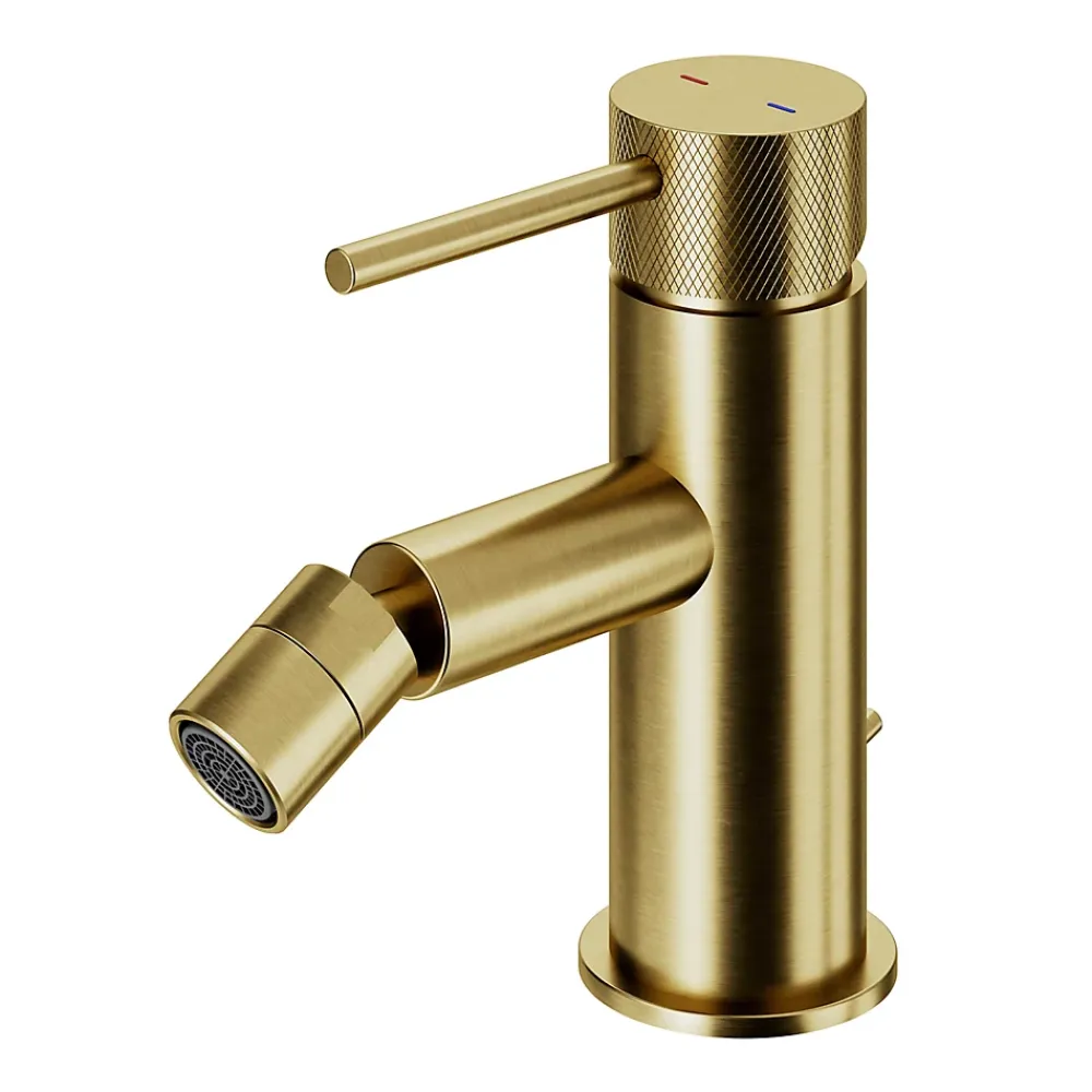 GoodHome Mitigeur de bidet monotrou avec mousseur orientable, doré, Owens
