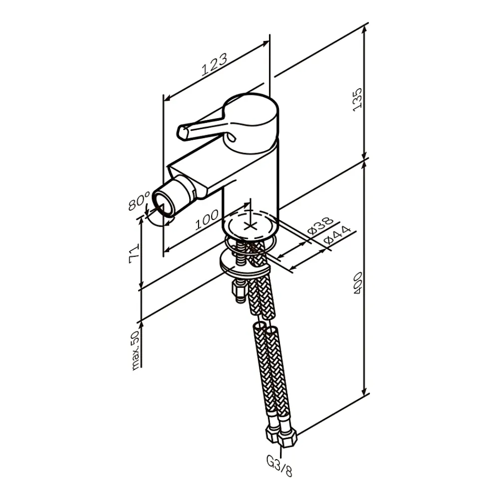 Robinet De Bidet|Am.Pm Europe Mitigeur de bidet Robinet de Bidet Chromé, taille S, FXB83100 X-Joy S AM.PM