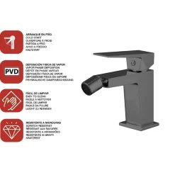 Poalgi Mitigeur de bidet SKY BATH noir cristal PVD série INFINITE