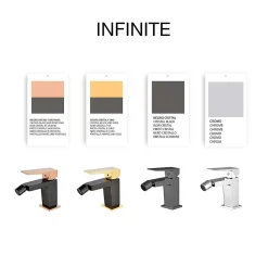 Poalgi Mitigeur de bidet SKY BATH noir cristal PVD série INFINITE
