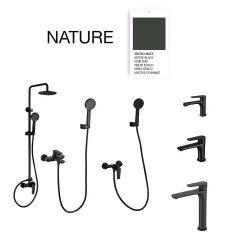 Poalgi Mitigeur de bidet SKY BATH noir mat série NATURE