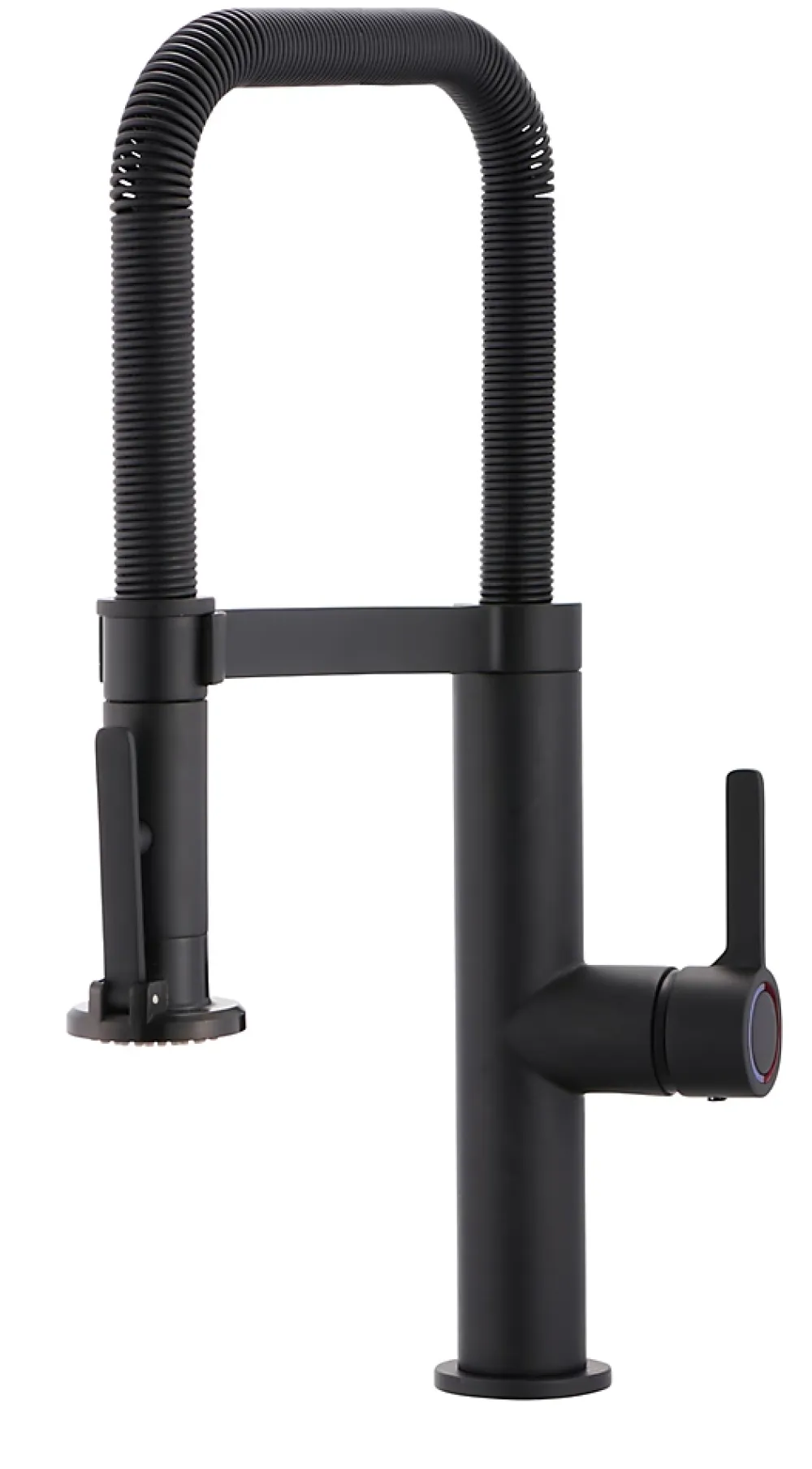 GoodHome Mitigeur de cuisine avec douchette noir mat Kamut
