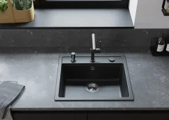 Evier Et Robinet De Buanderie|Hansgrohe Mitigeur de cuisine avec douchette noir mat Talis M 54 bec droit