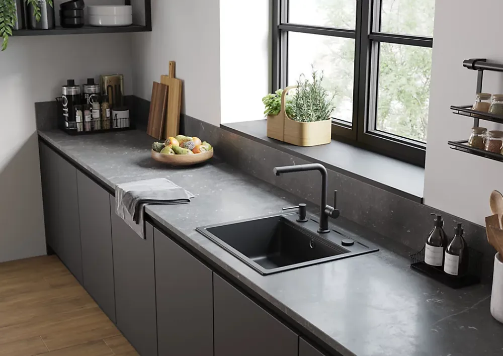 Evier Et Robinet De Buanderie|Hansgrohe Mitigeur de cuisine avec douchette noir mat Talis M 54 bec droit