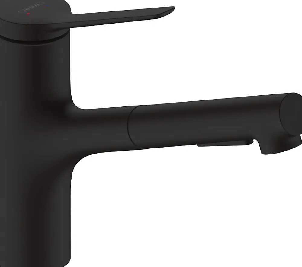 Hansgrohe Mitigeur de cuisine avec douchette noir mat Zesis M33 H. 219mm