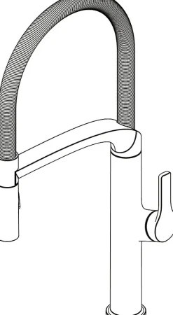 Evier Et Robinet De Buanderie|GoodHome Mitigeur de cuisine avec douchette effet laiton doré Arbane