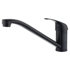 Evier Et Robinet De Buanderie| Mitigeur de cuisine Brigg en laiton coloris noir H.12,17 cm