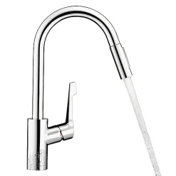 Hansgrohe Mitigeur de cuisine chromé avec douchette Cento XL