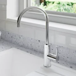 GoodHome Mitigeur de cuisine chromé Zanthe
