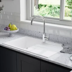 GoodHome Mitigeur de cuisine chromé Zanthe