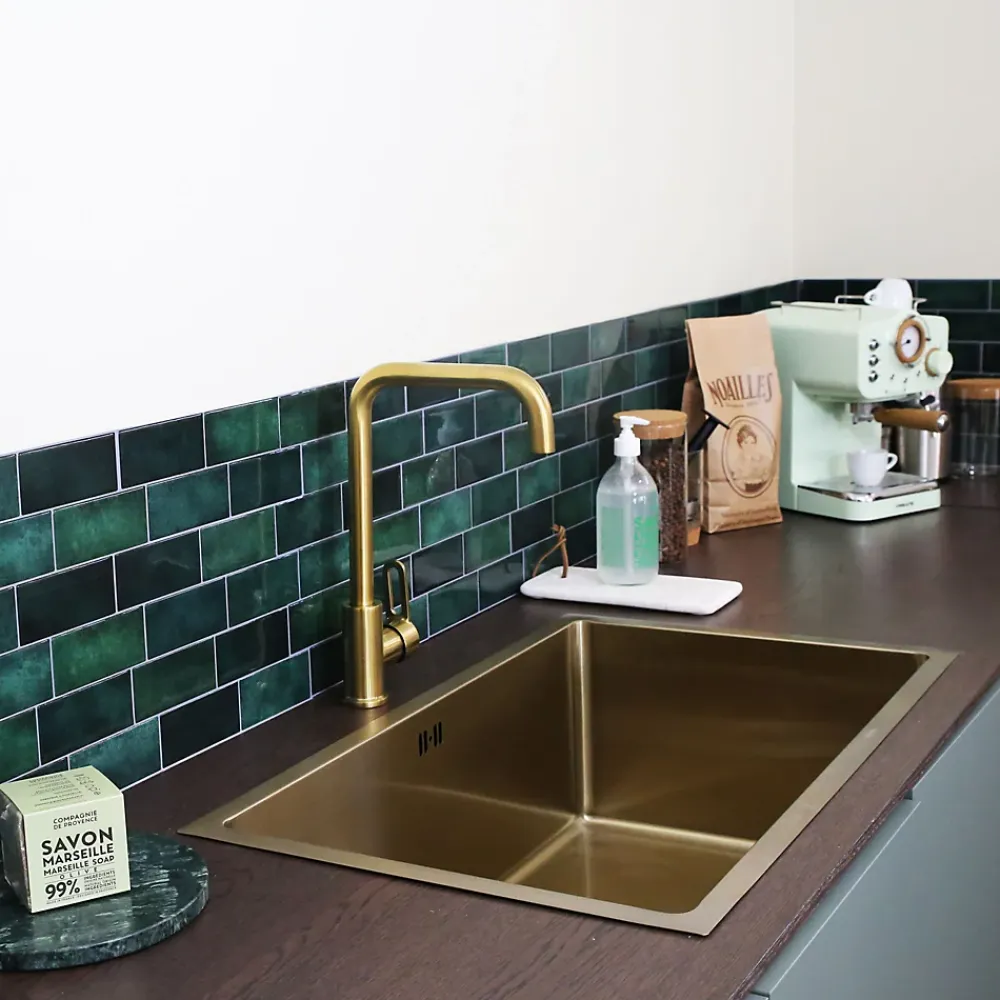 Essebagno Mitigeur de cuisine doré Baltic
