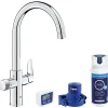 Grohe Mitigeur de cuisine filtrant chromé Blue Pure Curve brillant