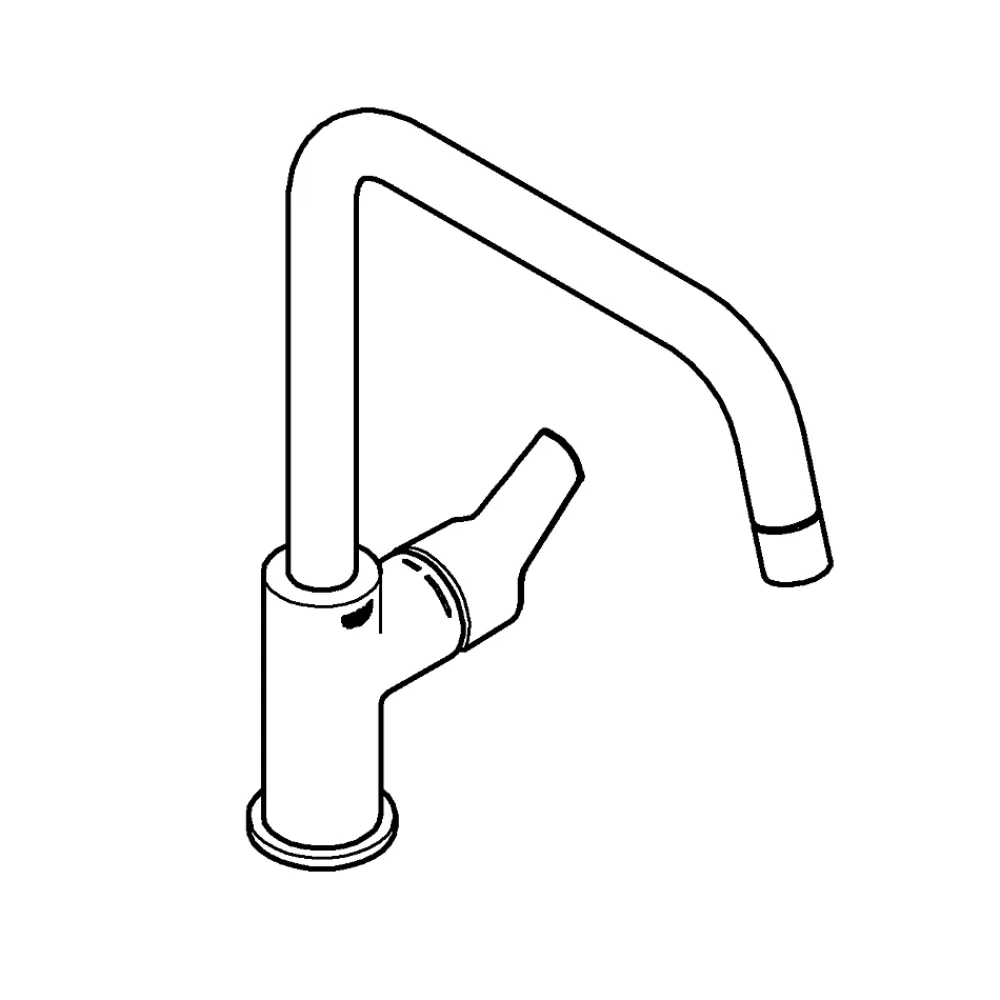 Evier Et Robinet De Buanderie|Grohe Mitigeur de cuisine Start Bec U chromé