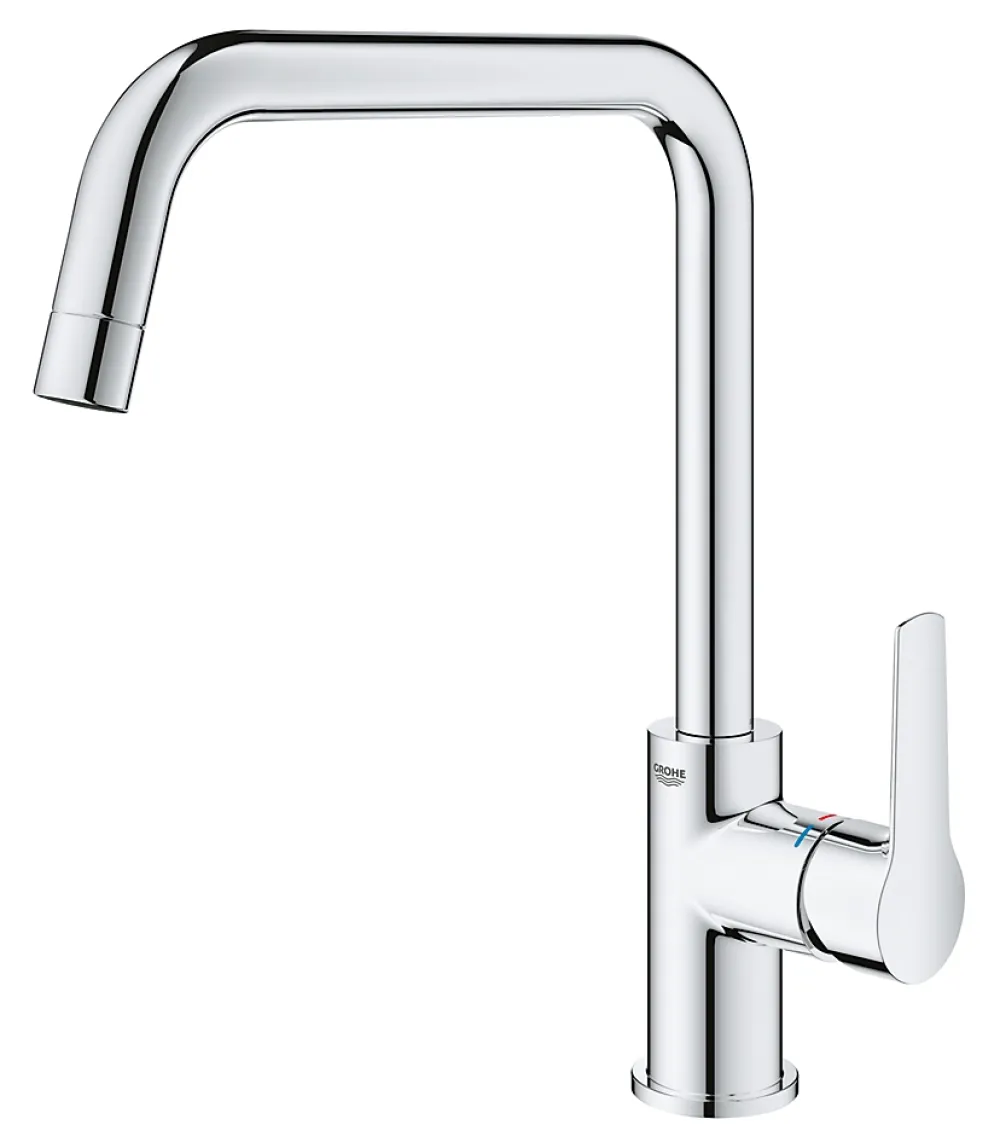 Evier Et Robinet De Buanderie|Grohe Mitigeur de cuisine Start Bec U chromé