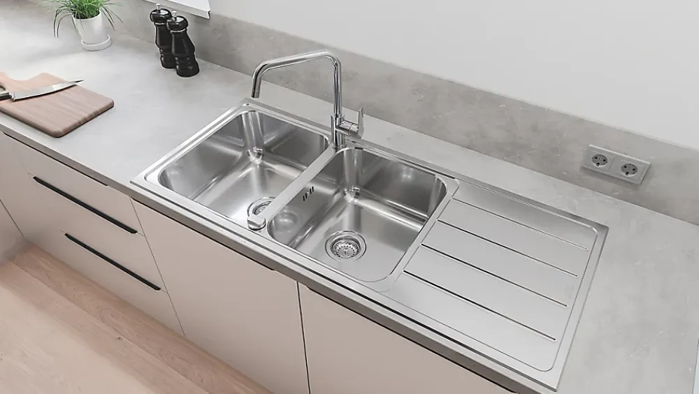 Evier Et Robinet De Buanderie|Grohe Mitigeur de cuisine Start Bec U chromé