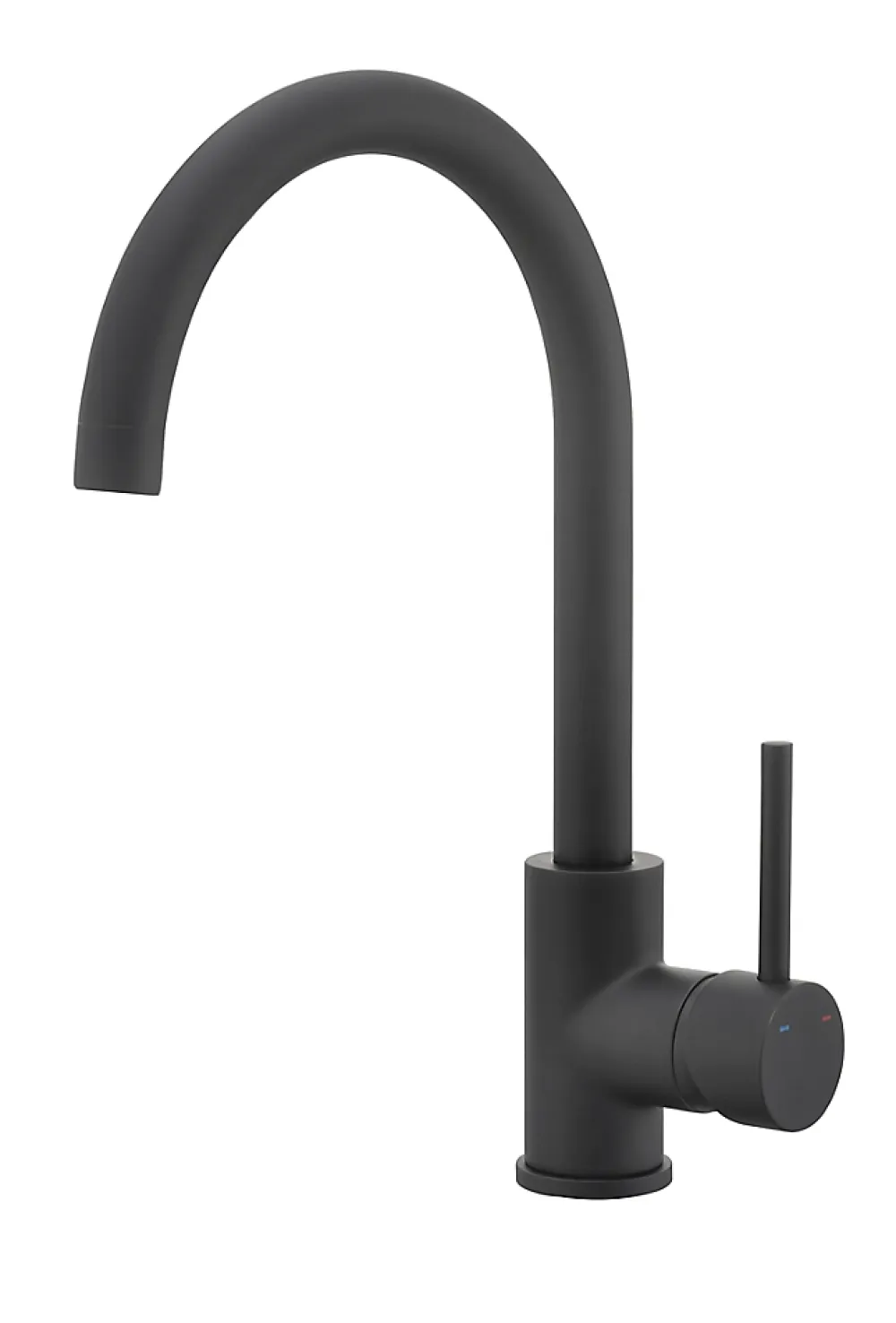 Cooke & Lewis Mitigeur de cuisine haut en laiton noir H.33,5 cm, Katiki