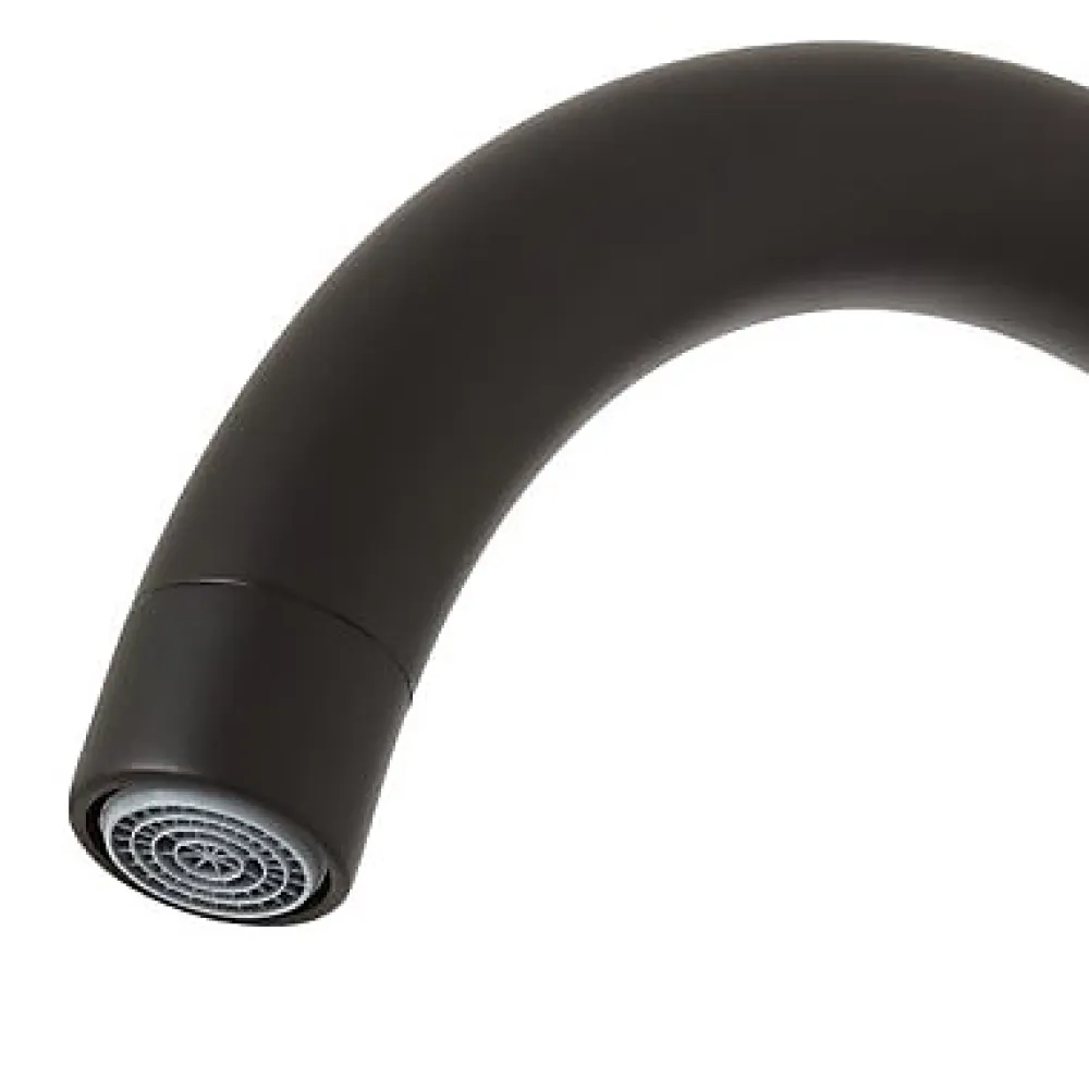 Cooke & Lewis Mitigeur de cuisine haut en laiton noir H.33,5 cm, Katiki