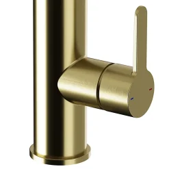 Evier Et Robinet De Buanderie|GoodHome Mitigeur de cuisine laiton doré brossé Zanthe