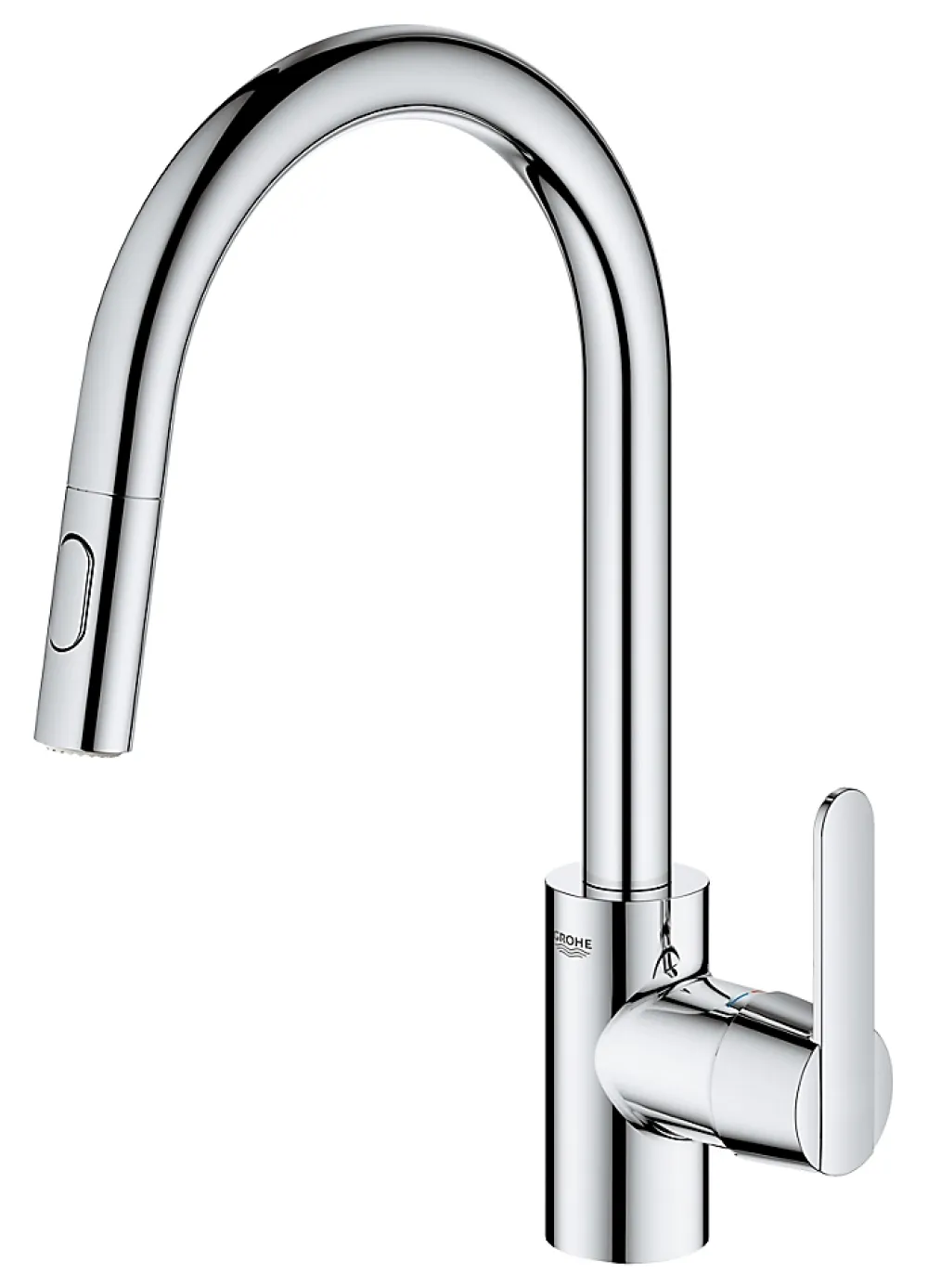 Grohe Mitigeur de cuisine medium chromé avec douchette