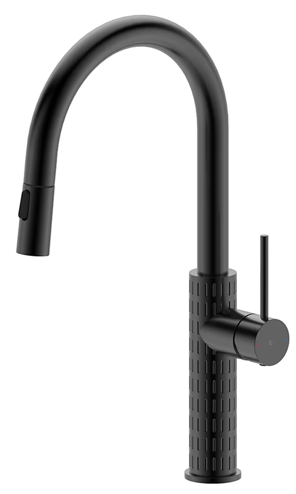 Essebagno Mitigeur de cuisine noir avec douchette Architek